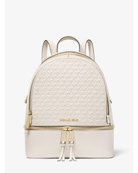 rhea medium logo jacquard backpack