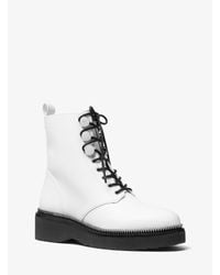mk white boots