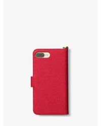 Michael Kors Saffiano Leather Folio Phone Case For Iphone 7 Plus in Bright  Red (Red) - Lyst