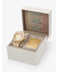 Reloj Camille oversize de edición limitada en tono dorado con  incrustaciones tipo arcoíris Michael Kors de color Metálico | Lyst