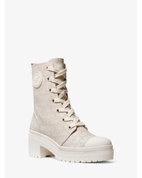 Bota de estilo militar Corey de jacquard con logotipo Michael Kors de  Caucho de color Neutro | Lyst