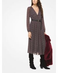 michael kors floral chiffon shirtdress