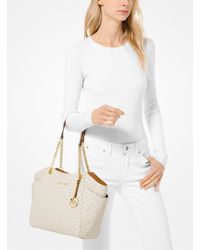 jet set large logo tote