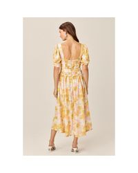 For Love Lemons Zinna Midi Dress In Het Geel Lyst