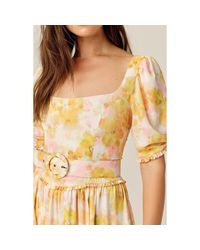 For Love Lemons Zinna Midi Dress In Het Geel Lyst
