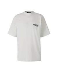 Balenciaga Embroidered Shirt Logo in het Wit voor heren - Lyst