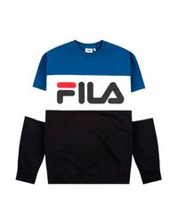 pull fila homme bleu