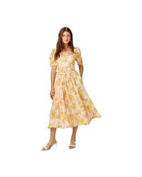 For Love Lemons Zinna Midi Dress In Het Geel Lyst