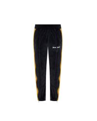 Pantaloni della tuta di vellutoPalm Angels in Velluto da Uomo colore Grigio  | Lyst