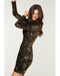 turtleneck sequin dresses