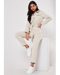 cream denim playsuit