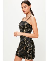 round neck brocade bodycon dress