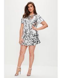 plus size sequin shirt dress