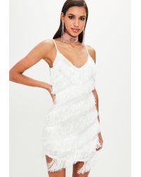 white tassel dress missguided