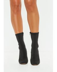 illusion black pointed ankle booties