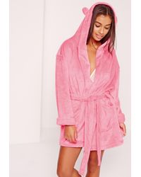 hot pink dressing gown