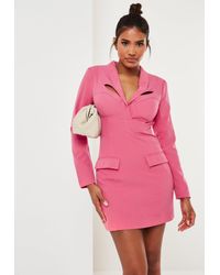 robe blazer rose fushia