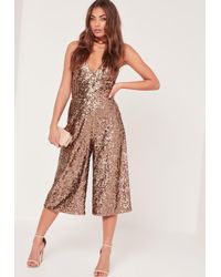 sequin culotte jumpsuit
