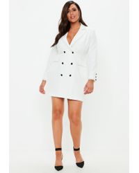 white blazer dress plus size