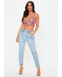 pink vinyl bralet