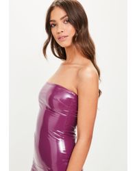 purple vinyl dress