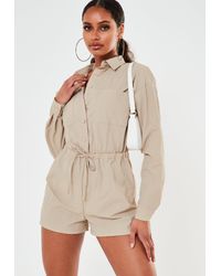 stone cargo playsuit