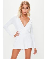 white wrap playsuit