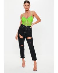 lime green lace bodysuit