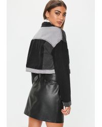 missguided patchwork denim jacket