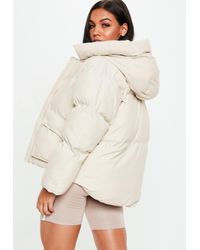 nude puffa coat