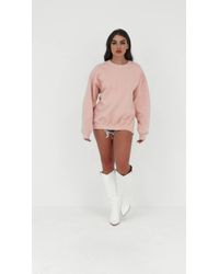 Missguided Light Pink Washed Sweatshirt