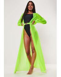 lime green beach cover up