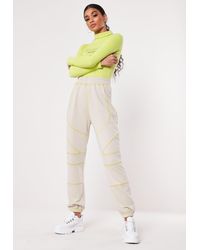 Missguided Multicolor Stone Contrast Stitch Loopback Joggers