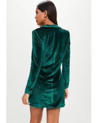 green velvet blazer dress