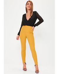 missguided skinny fit cigarette trousers