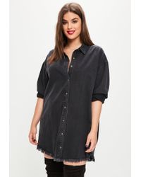 oversized denim shirt plus size