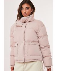 Missguided Cotton Baby Pink Ultimate Puffer Jacket - Lyst