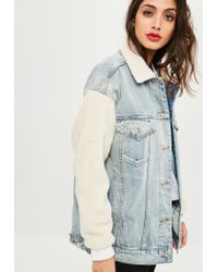 missguided oversized borg trucker jacket