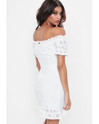 bardot wrap mini dress