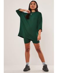oversized shirt and cycle shorts