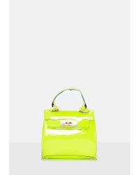 neon lime green purse