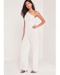 missguided one shoulder jumpsuit