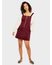 burgundy pinafore dress womens