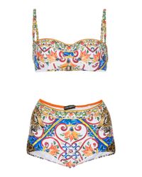 Dolce & Gabbana Multicolor Printed Bikini Set