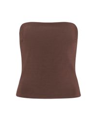 Esse Studios Brown Fitted Knit Top