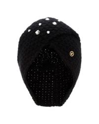 Bogner Black Faizal Embellished Cashmere Hat