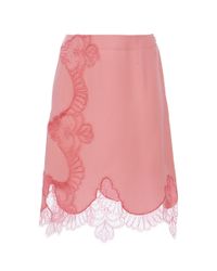 Alexis Mabille Pink Lace Wrap Mini Skirt