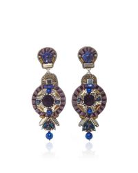 Ranjana Khan | Black Lapis Brass Earrings | Lyst