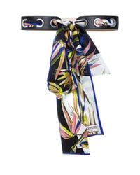 Emilio Pucci | Black Needle And Thread Scarf Belt | Lyst