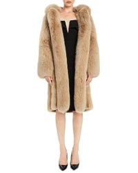 Pologeorgis Natural Locke Mink Coat With Hood